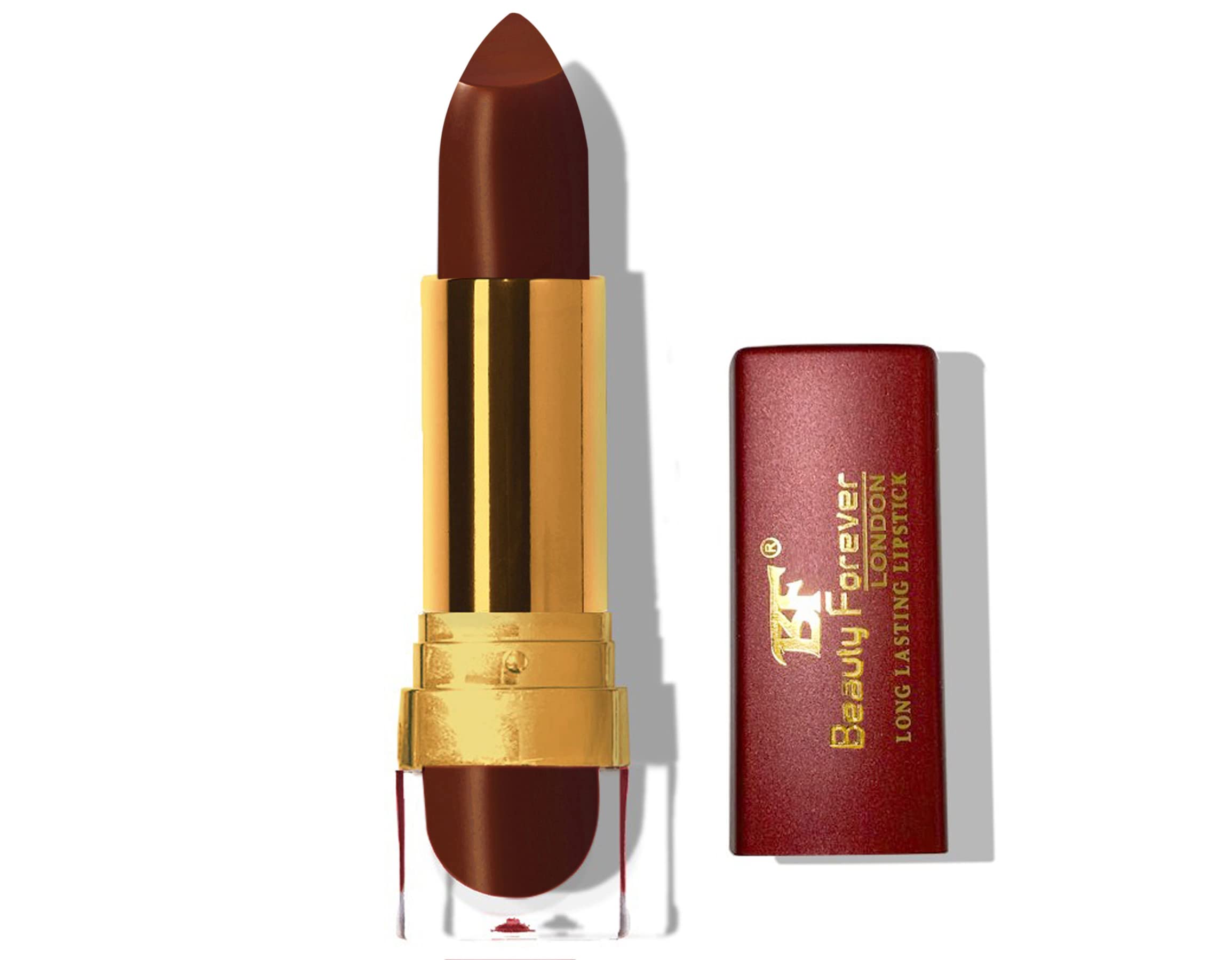 Beauty Forever Cream Long Lasting Lipstick, Glossy & Moisturising Lip Formula, Vitamin C & E Enriched, Hydrating Feature, High Impact Lip Colour, Available In 24 Shades (Plum Brown (LL108))