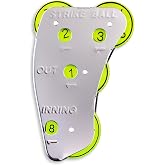 Cannon Sports Steel Umpire Indicator, Baseball &amp; Softball | Stainless Steel, 4-Wheel Umpire Clicker, Easy-to-Read Optic Yellow Dials, Handheld, Tracks Balls, Strikes, Outs &amp; Innings