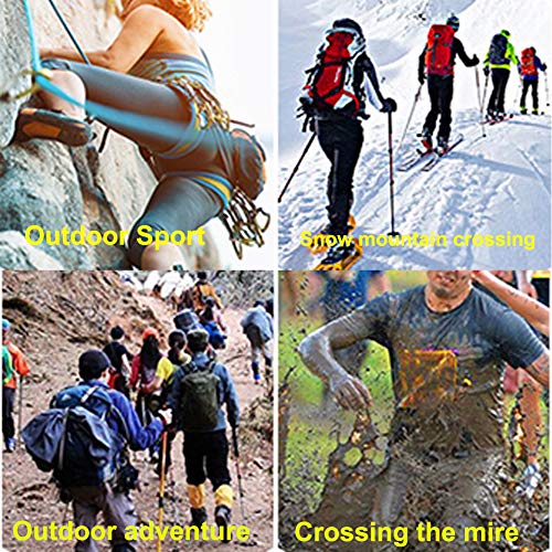 BMHNOONE Leg Gaiters, Adjustable and Waterproof Snow Boot Gaiters（Shaft Height 17.3"） for Hiking, Walking, Hunting, Mountain Climbing and Snowshoeing （Navy Blue） - Thumbnail 4