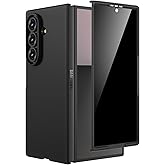Maxdara for Z Fold 7 Case with Privacy Screen Protector, Galaxy Z Fold 7 Thin Case Support Wireless Charging Hard PC Shockproof Protective Phone Cover (Black)