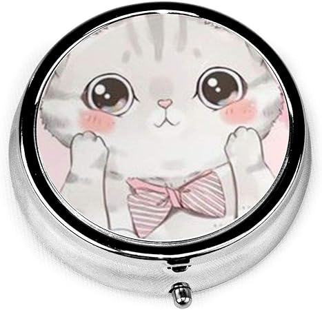 Amazon 恥ずかしがり屋のかわいい猫の女性 ピルケース 薬 収納ケース 薬ケース 服薬管理 ミニ薬箱 軽い おしゃれ 持ち歩く薬入れ Josephine Housman ピルケース
