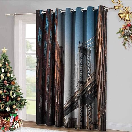 Unoseks Lanzon New York Thermal Gromets Curtain Bedroom Decor