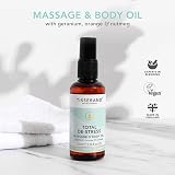 Tisserand Total De-Stress Massage Body Oil 100ml Orange Geranium Nutmeg Natural view 3