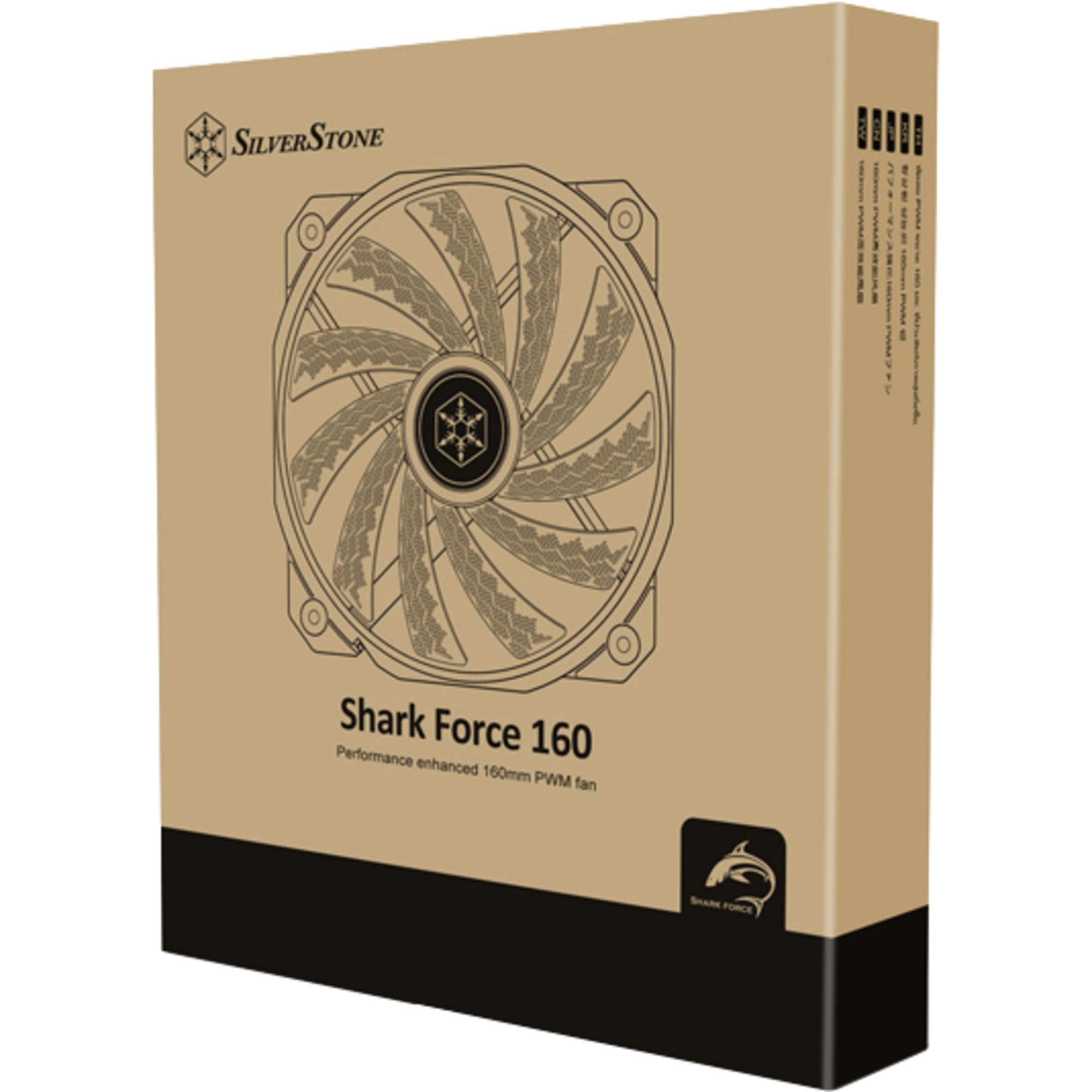 Silverstone Technology Silverstone Sst-Sf160 Shark Force Power Amplified 160 Mm Pwm Fan, Black - View 7