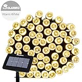 Solar Christmas Lights ,Solarmks Fairy Decorative Christmas Solar String Lights 72ft 200 LED Lights for Outdoor, Thanksgiving Decorations (Warm White)