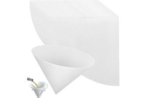 25 Pack 10" Deep Fryer Oil Filters Non Woven Cooking Oil Cones Strainer Maple Syrup Beeswax Filter Disposable White Grease Ki