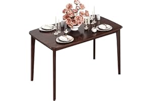 KKL Malaysian Oak Dining Table, 47" Kitchen Table for 2, Mid Century Modern Wood Dining Table, Easy Assembly, Coffee