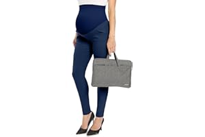fitglam Women's Maternity Pants for Work & Pregnancy - Office Over The Belly Stretch Skinny Leg Pants with Pockets