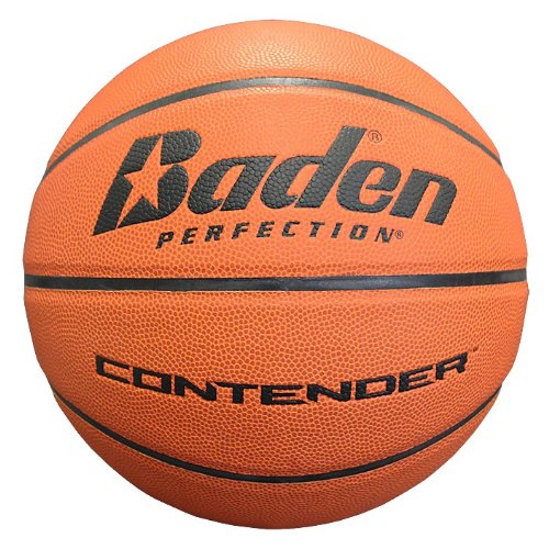 Baden Contender Official Wide Channel Basketball, Natural Orange Color, 27.5-Inch