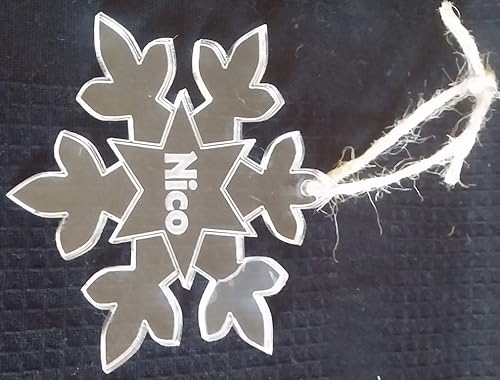 Segnaposto Natalizi Con Nome.Fiocco Di Neve Personalizzato Con Nome Decorazione Albero Casa Segnaposto Natalizio Originale Per Tavola Addobbo Home Amazon It Handmade