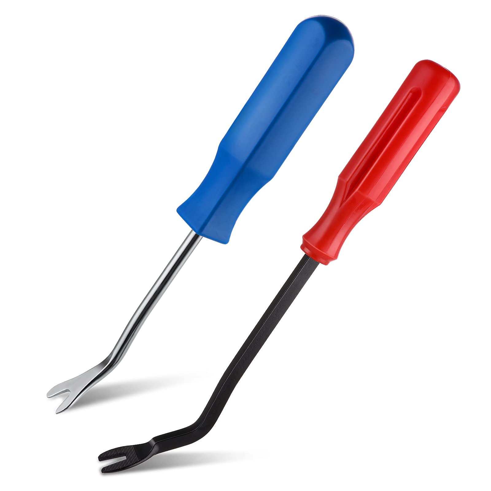 cobee Upholstery and Construction Staple Nail Remover Tool, 2 Pcs Steel Nail Puller Remover Tool with Ergonomic Handle Upholstery Nail Tack Remover Tool for Remove Staple in Furniture Wooden Case