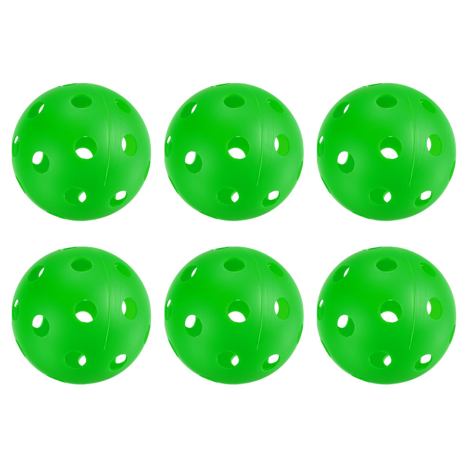 PATIKIL Outdoor Pickleball Balls 26 Holes Pickleball 6 Pack Pickleball Balls for Amateurs Indoor and Outdoor Sport, Grass Green