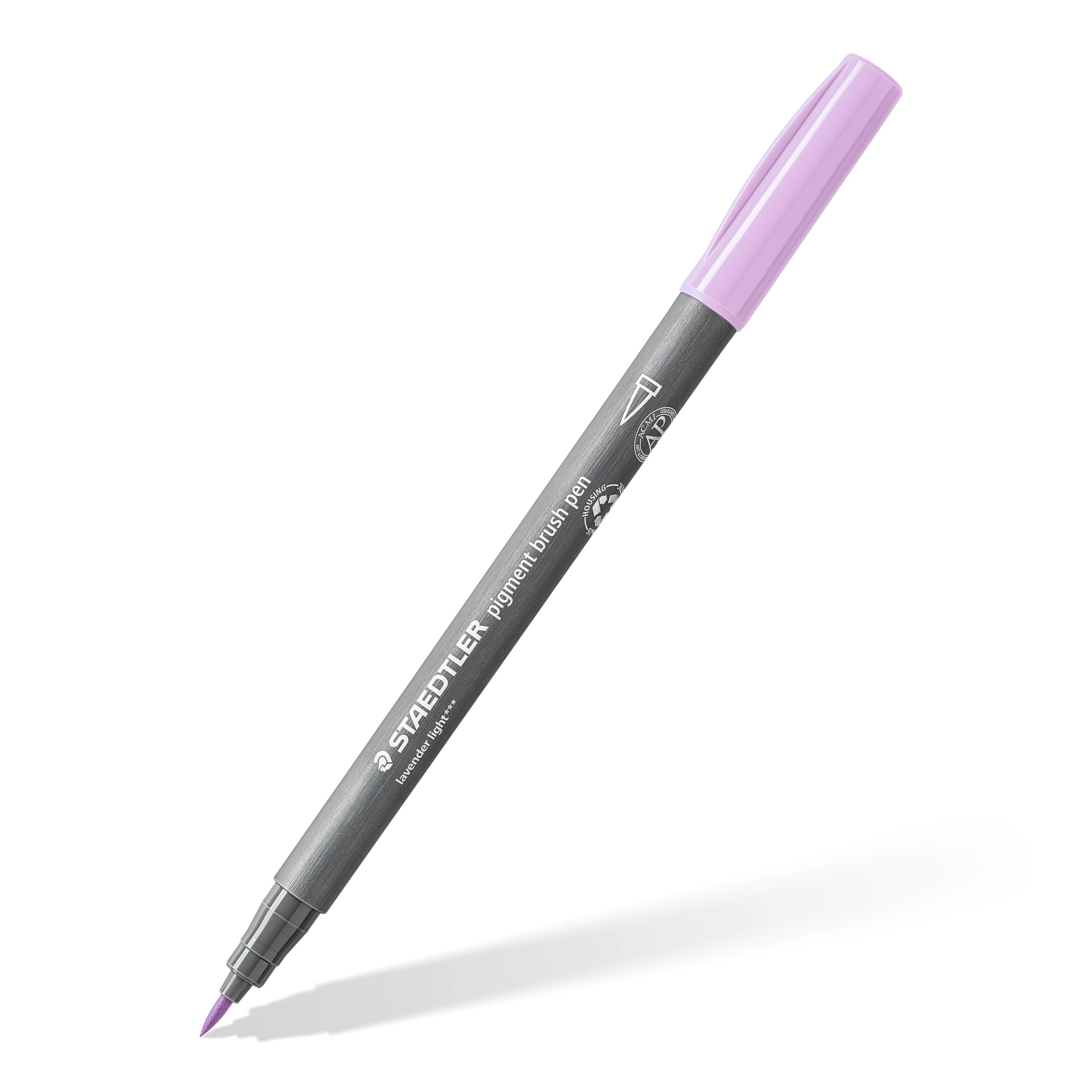 STAEDTLER 371-620 Pigment Arts Brush Pen - Lavender Light (Box of 10)
