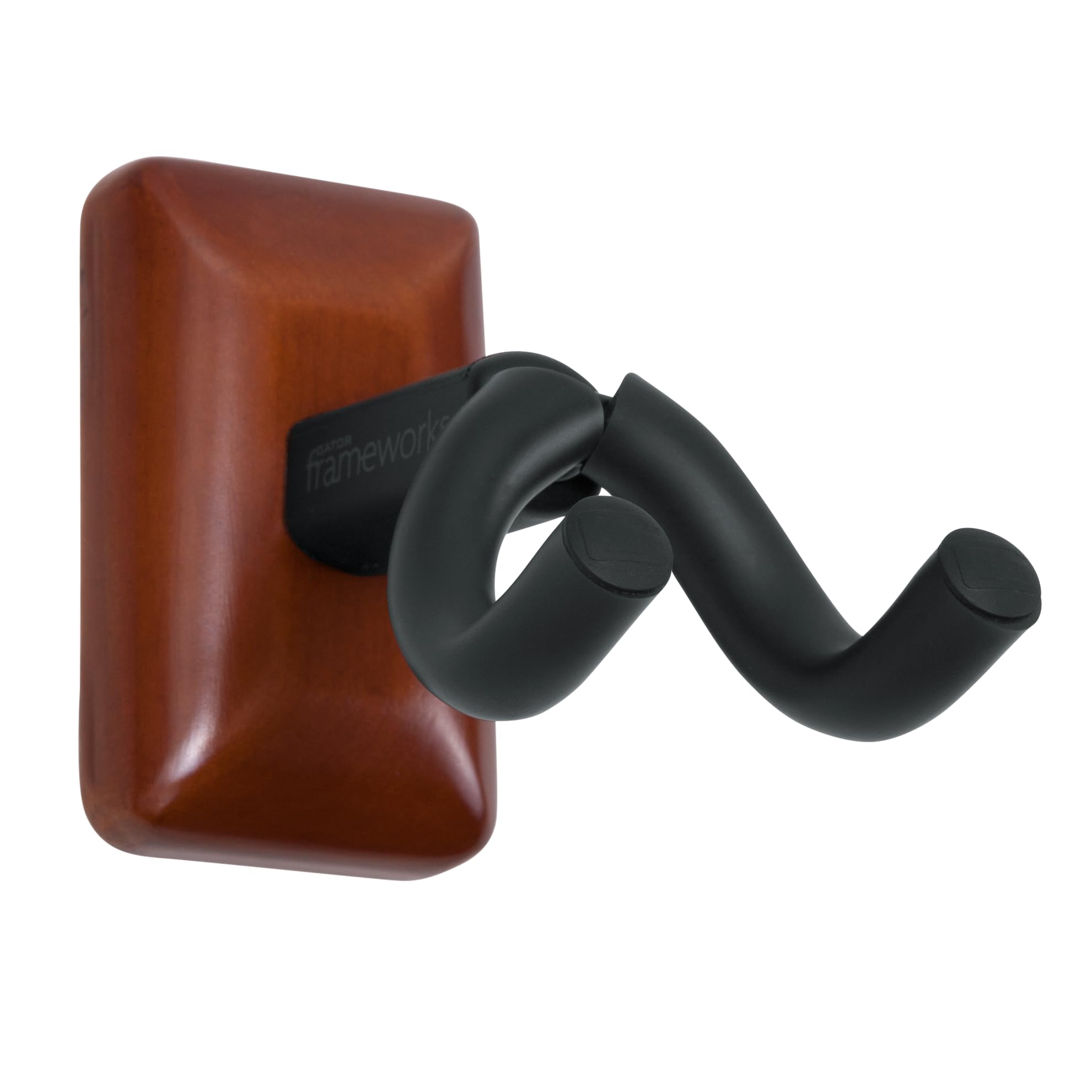 Gator Frameworks Wall Ukulele/Mandolin Hanger with Mahogany Mounting Plate (GFW-UKE-HNGRMHG)