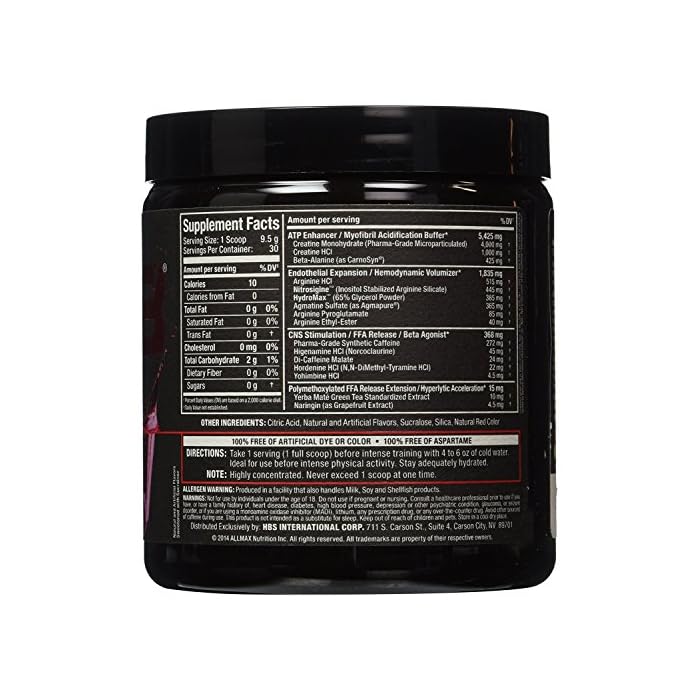 Buy Allmax Nutrition NEW 2014 Razor8 Preworkout (DMAA FREE) 60 Servings (Key Lime Cherry) 20