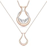 Emily C Ring Holder Necklace - Stainless Steel Necklace with Rose Gold Finish - Engagement Gift for Nurses & Doctors - Jewelry for Mom or Grandmother