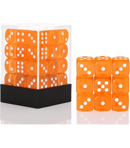 Chessex 36 Dadi D6 12mm - Blu Opaco Con Numeri Bianchi - Per Giochi Di Ruolo E Da Tavolo CHX25806