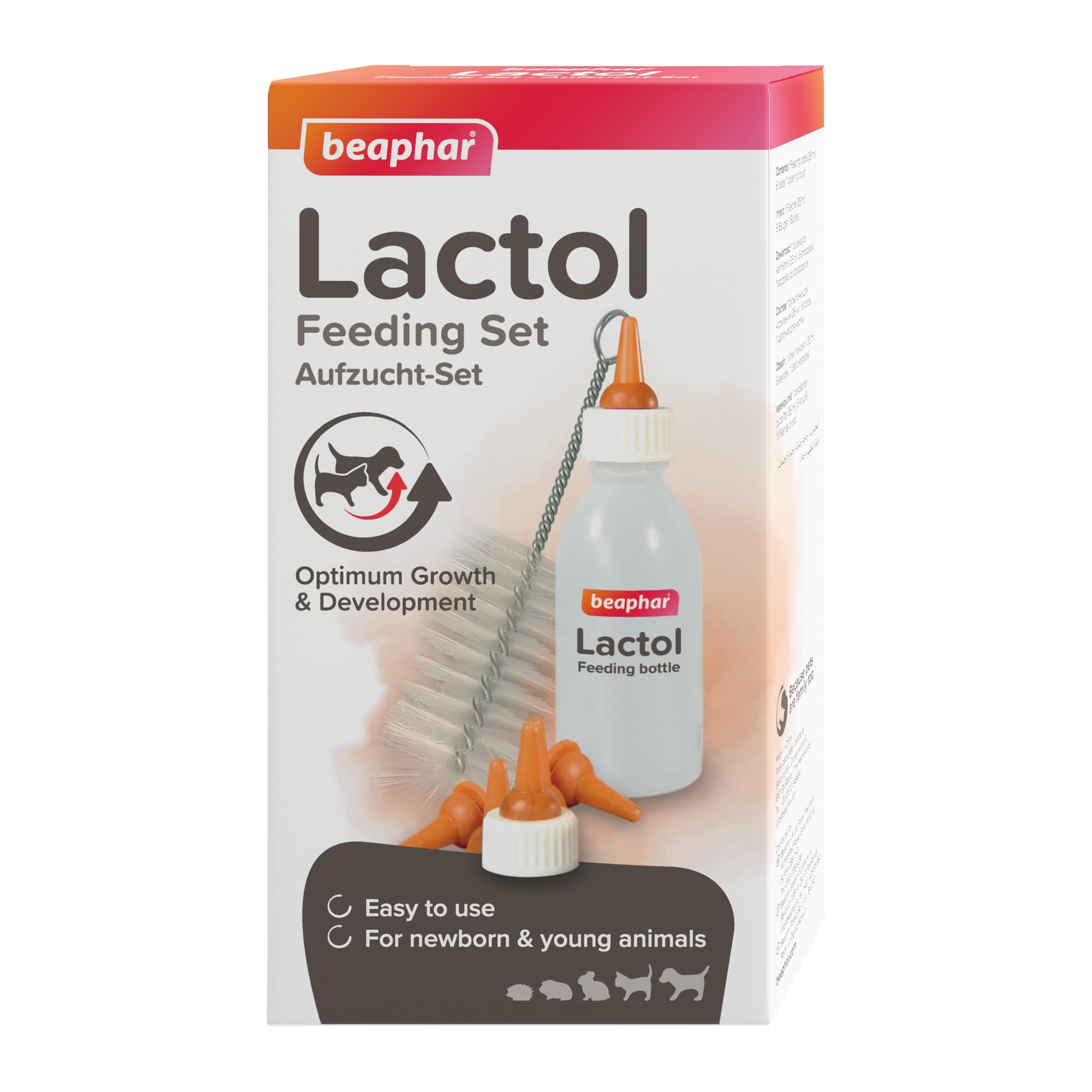 Beaphar Lactol Feeding Set (Bottle, Teats & Brush)