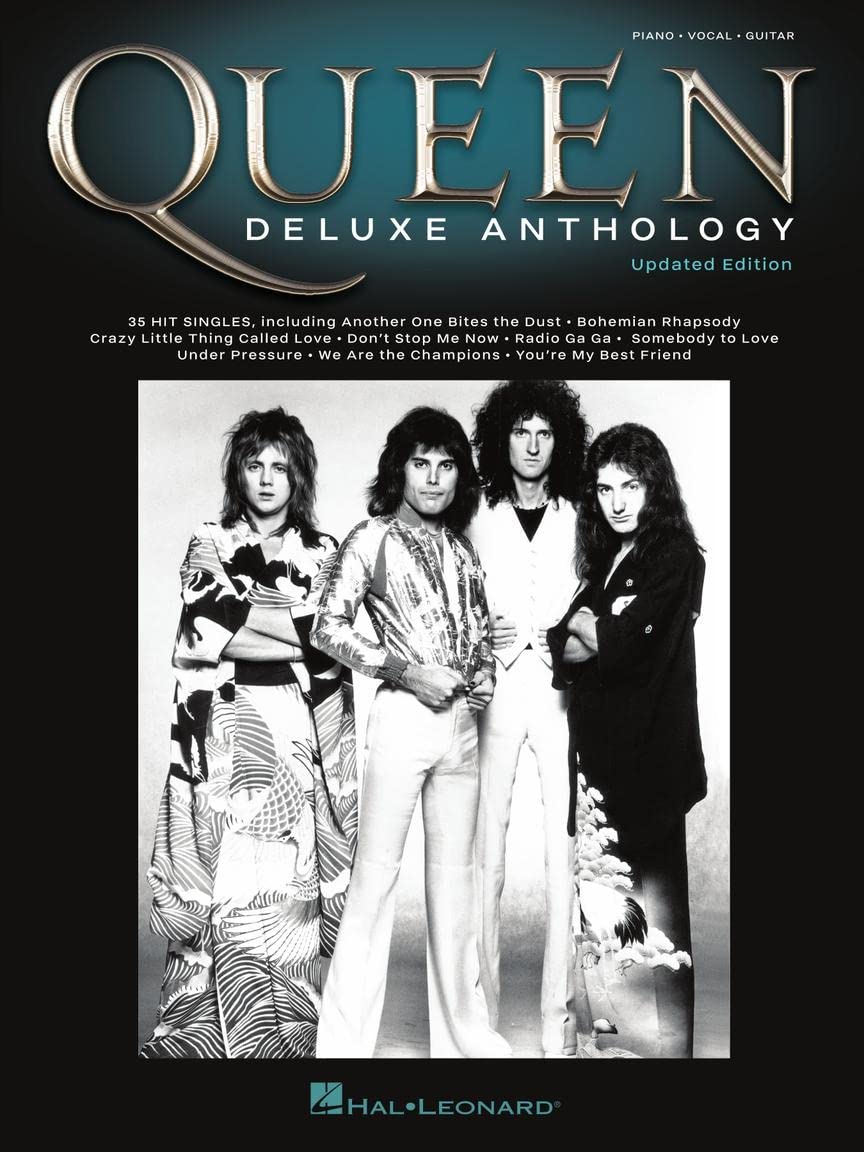 Queen - Deluxe Anthology | Updated Edition | Piano, Vocal and Guitar Sheet Music | 35 Classic Rock Songs by Freddie Mercury and Queen