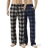 Zylioo Men's Tall Lounge Pajama Bottoms for 6ft+ Guys Soft Sleep Pants with Pockets for Home Relaxing