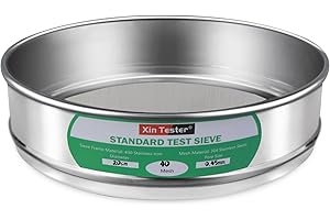 Xin Tester 40 mesh Standard Mesh Lab Sieves Laboratory Sample Test Analysis Sieve Dia 7.88 Inches