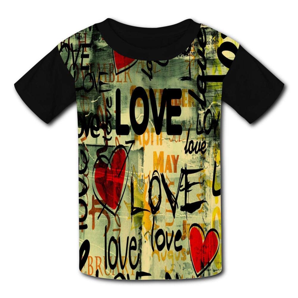 Amazon.com: ... T of Sleeve Background Short Fashion Child Love