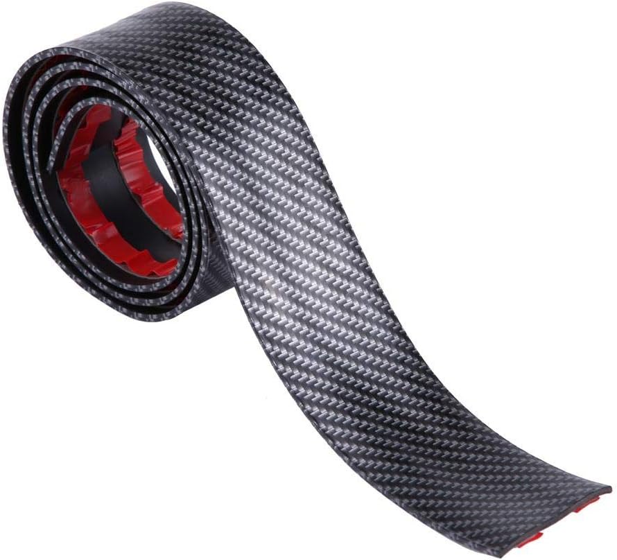 KIMISS Car Stickers,Universal Carbon Fiber Rubber Styling Door Sill Guards Protector for most cars trucks