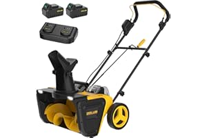 ZEGJAW 40V 20-Inch Snow Blower Cordless, Electric Snow Blower with Brushless Motor, Dual LED Light, 2x4.0 Ah Batteries and Dual Charger for Walkways and Driveways