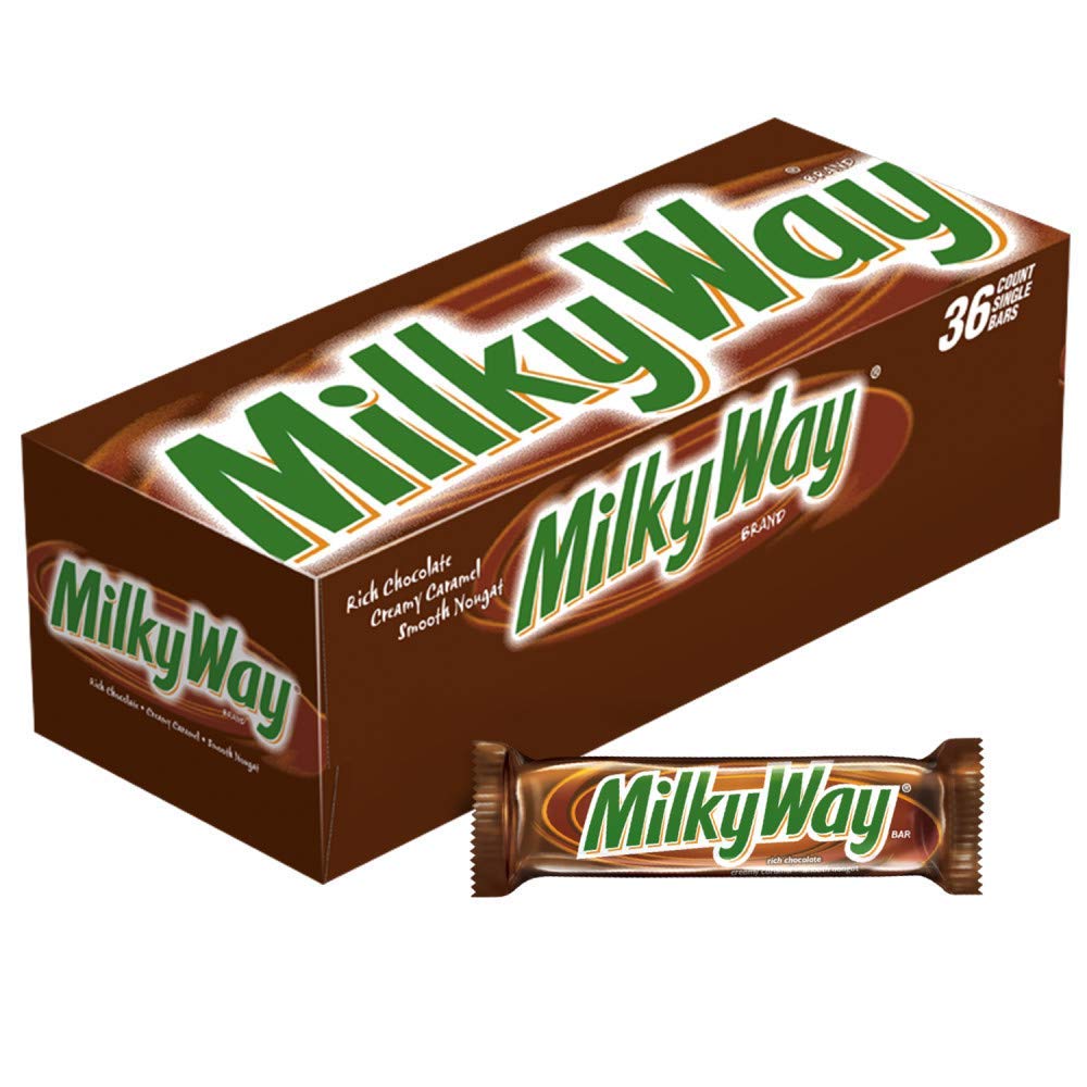 MILKY WAY Milk Chocolate Singles Size Candy Bars 1.84-Ounce 36-Count Box, Set of 2