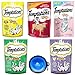 Temptations Classics Tasty Snack Treats for Cats -Feline Variety Bundle 5 Pack (Chicken, Salmon, Turkey, Diary, Seafood Flavors) with Hotspot Pets Collapsible Bowl