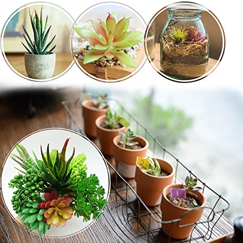 ZALALOVA Artificial Succulent Plants 16Packs Fake Succulents Assorted Faux Succulent in Different Green and Red Textured Artificial for Floral Arrangement Home Decoration