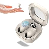 Mudtun 2026 Wireless Earbuds for Side Sleepers, Invisible Sleep Earbuds with Low Profile Design, Tiny Hidden Bluetooth Earphones for Small Ear Canals, Mini Earbuds for Sleeping, Deep Beign