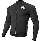 ROCKBROS Thermal Jacket for Men Windproof Cycling Jacket Winter Warm Cycling Clothing Suitable for 41-68℉