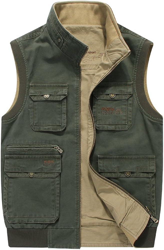 Men's Outdoor Photography Camping Hunting Fishing Vest Multipocket Coat