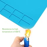 SPTwj Soldering Mat 30x20cm Heat Resistant Silicone Anti-Static Pad for Repair view 4