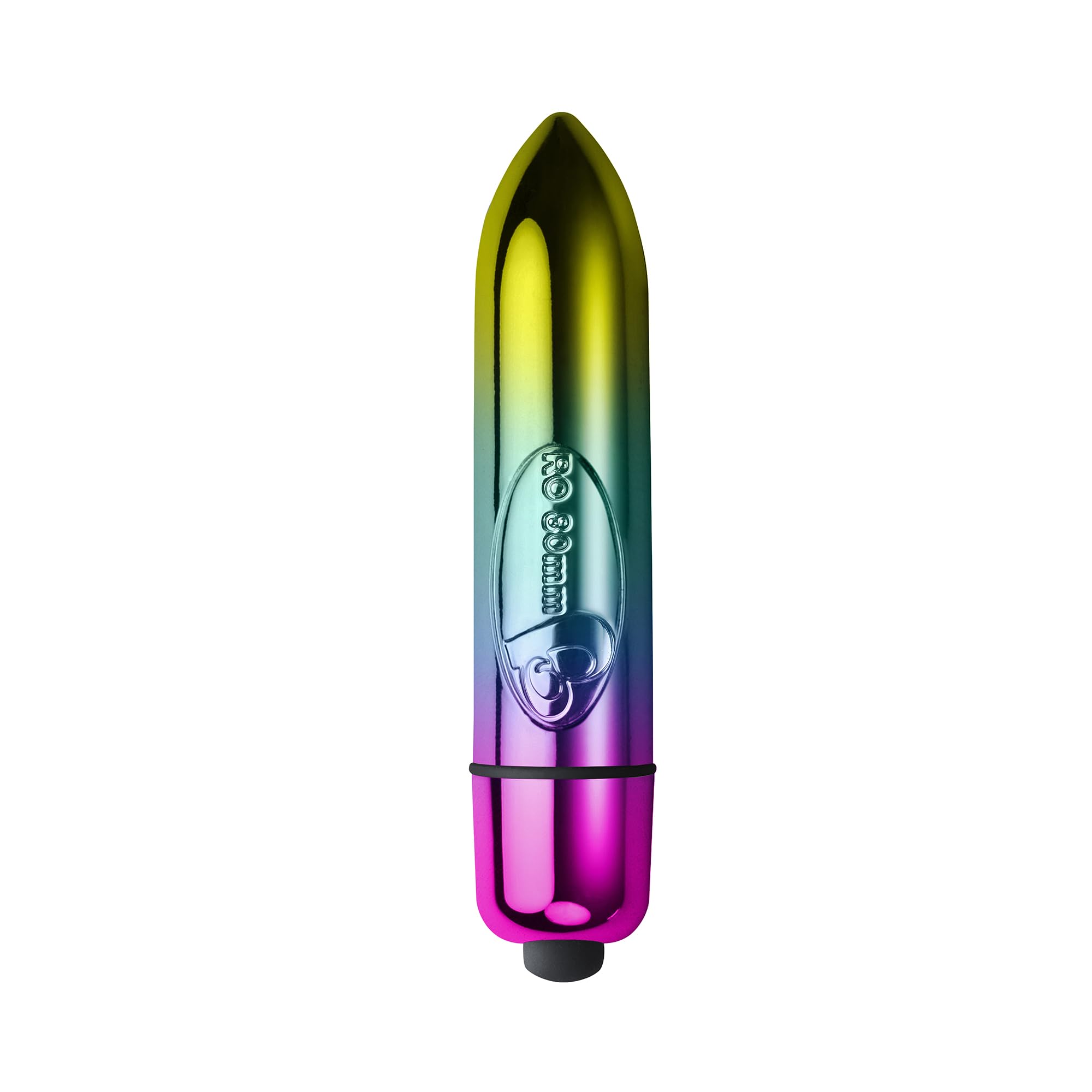 Rocks Off RO80 Rainbow LGBTQIA+ Pride Bullet Vibrator – 7 Modes (3 Speeds & 4 Patterns), Precision Tip, Compact & Travel-Friendly, Water-Resistant, Quiet, 41g