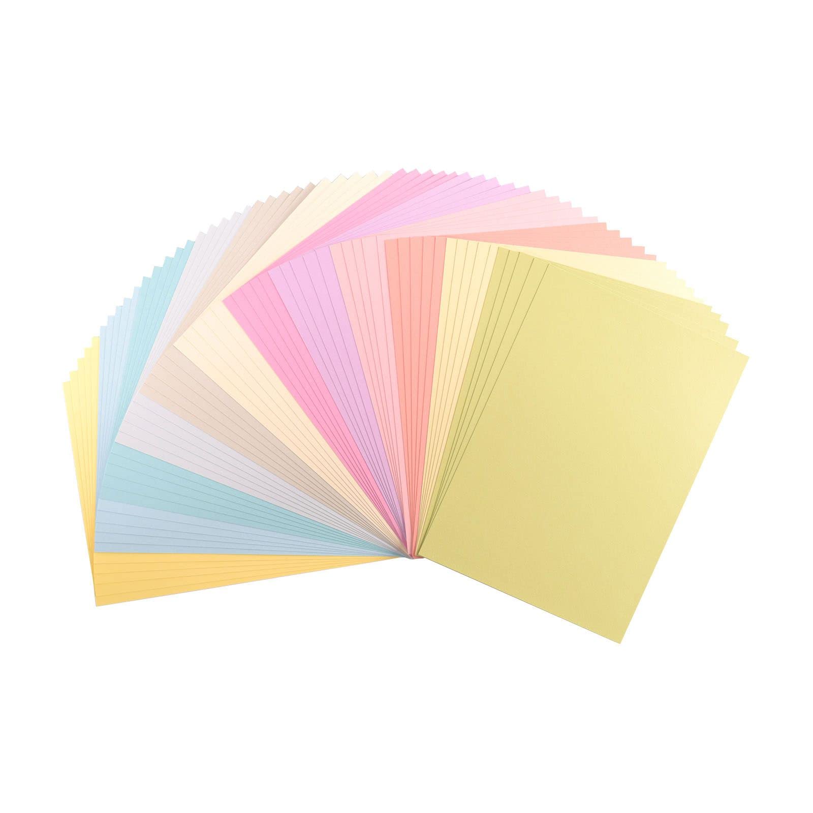 Florence Cardstock Smooth Multicoloured - Coloured Card Making Supplies A4 - Pastel - 23 x 5 Sheets - Coloured Paper for Scrapbooking, Card Making and Other Paper Crafts - 216 GSM
