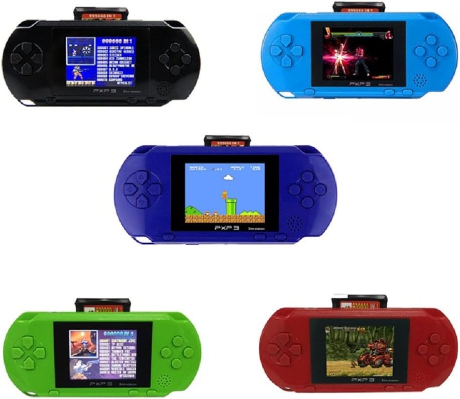 PXP 3 Portable Video Game Player Slim Station Bundle 16 Bit Handheld Computer Games Console 1pc (Blue)