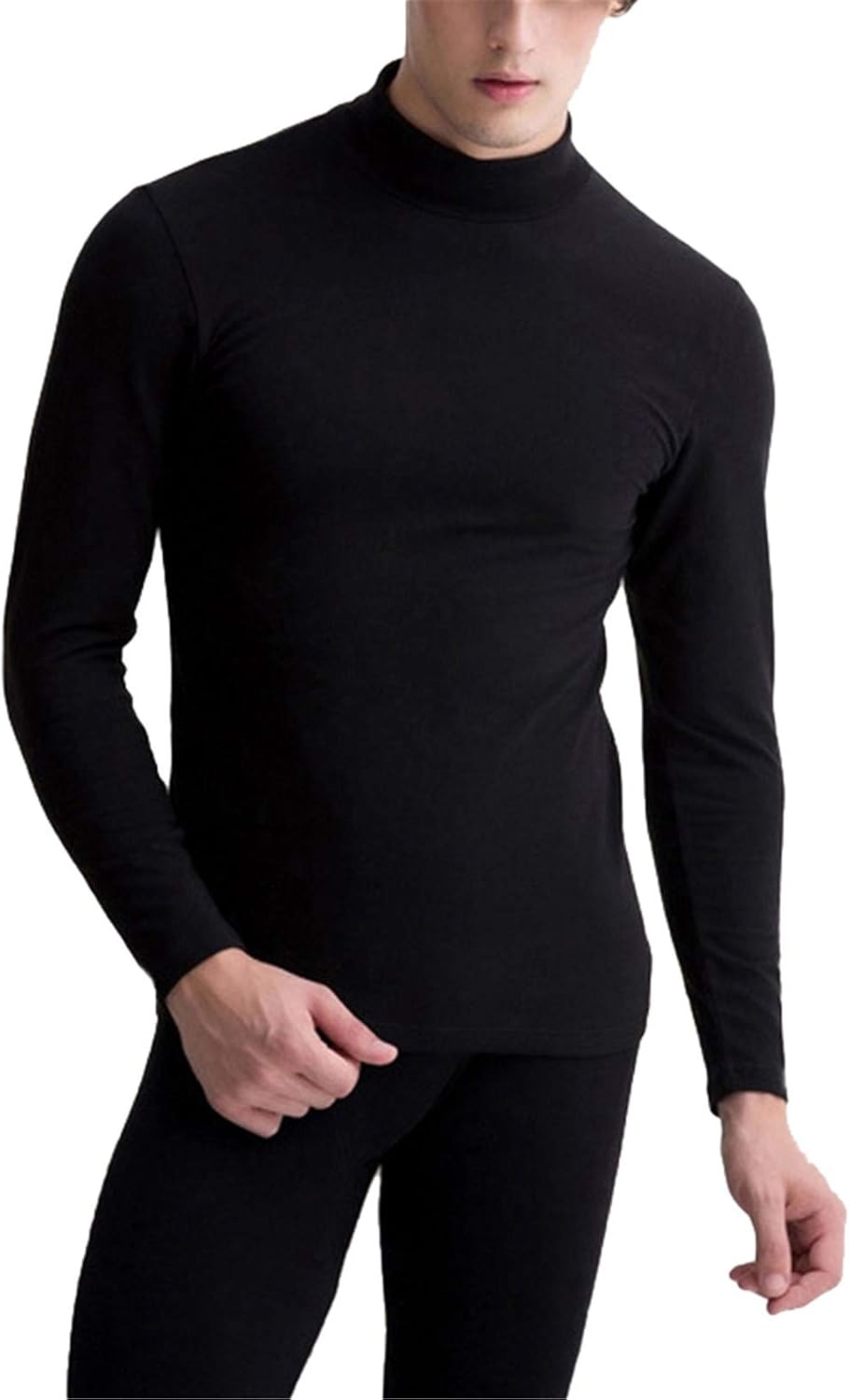 Male Thermal Underwear Men's Autumn Winter Turtleneck Tops Pants 2