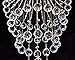 Saint Mossi 5-Lights Modern Chandelier Lighting,Crystal Chandelier with Spiral Raindrop Style,Modern Pendant Light Flush Mount Ceiling Light Fixtures,H43 x D18