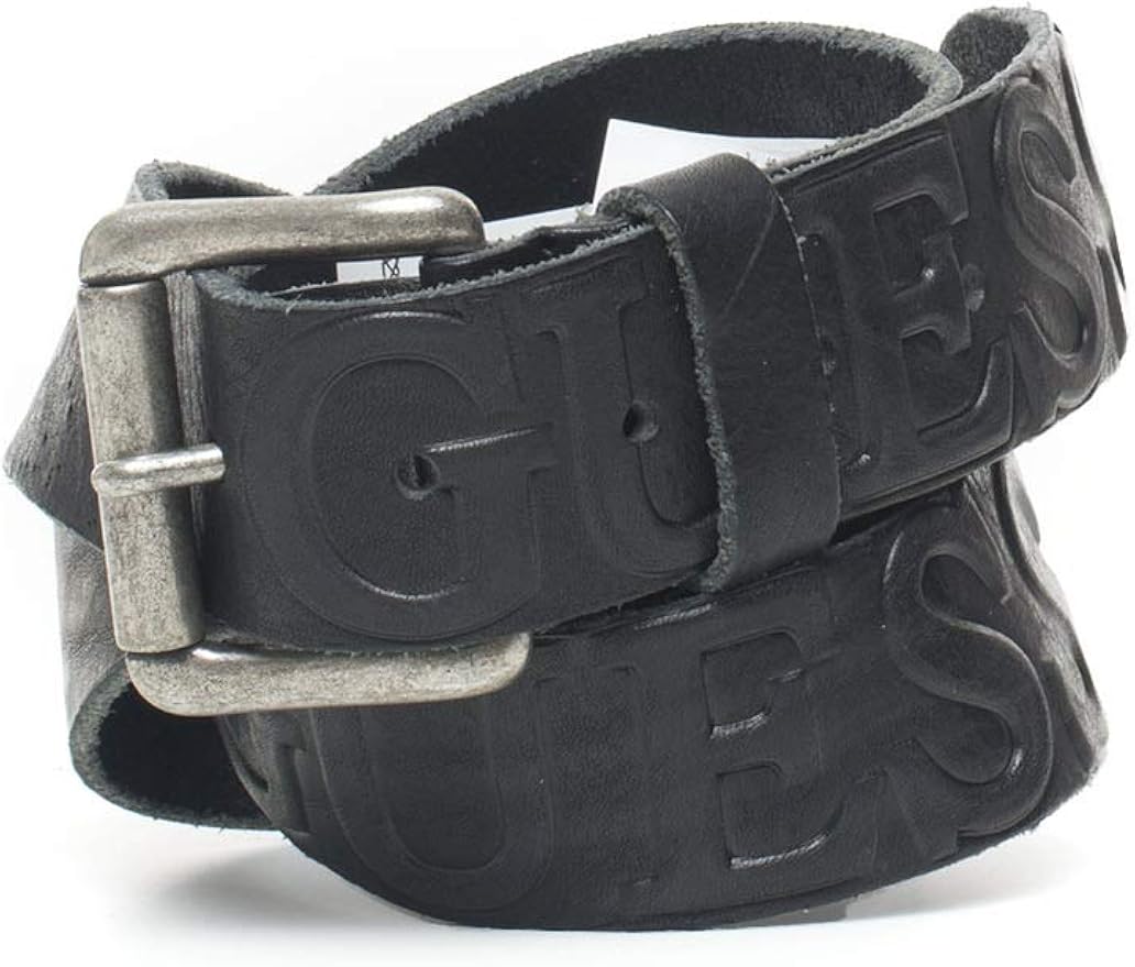 Guess Belt Black Leather Man Black XLarge Amazon.co.uk Clothing