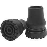 2 Pack 3/4 Inch Rubber Cane Tips Heavy Duty Walking Cane Tips, Anti Slip Replace Rubber Tips for Canes, Seniors Crutches Tips, Safety Cane Crutch Accessories