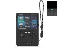 FIOPAZ Silicone Protective Case for Trimui Brick Retro Handheld Game Console Only, Soft Skin Trimui Brick Accessories, Anti-Scratch Washable TrimuiBrick Sleeve with Lanyard (Black)