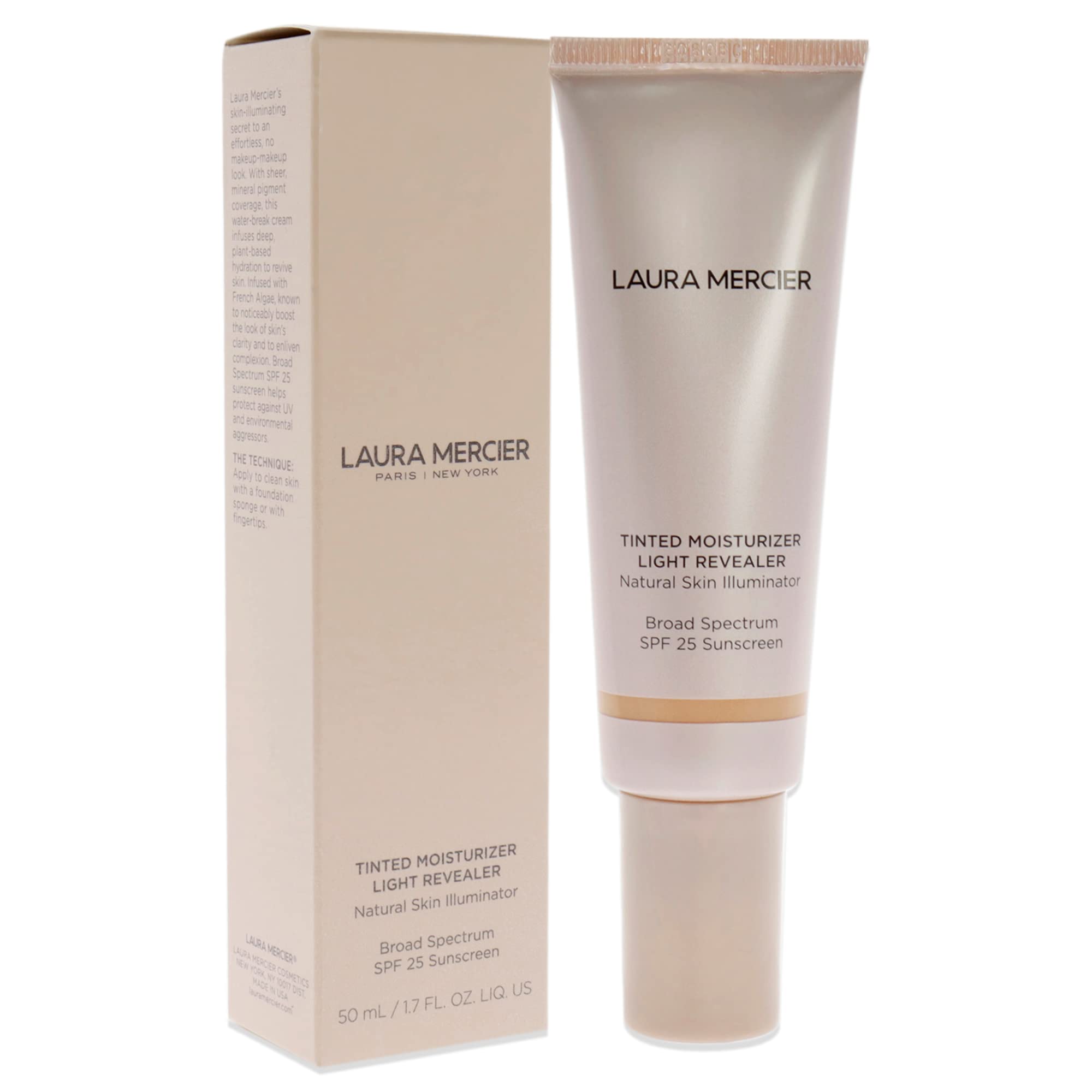 Laura Mercier Tinted Moisturizer Light Revealer Natural Skin Illuminator with SPF 25: All Day Hydration, Ultra-Sheer Coverage, Luminous & Radiant Finish, Skin Tint
