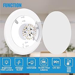 ECOELER 10 Pack 6 Inch LED 3000K Dimmable Flush