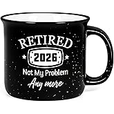 Maustic Retirement Gift for Woman Men, Retirement Gifts for Men Women, Coworker, Friend, Teacher, Retired 2026 Not My Problem Anymore Retired Mug, 15 Oz