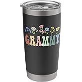 Grammy Gifts Women Wildflower Floral Design Grammy Stainless Steel Insulated Tumbler