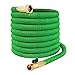 Joeys Garden Expandable Garden Hose - 50 Feet - Extra Strong Stretch Material with Brass Connectors - Bonus 8 Way Spray Nozzle Included