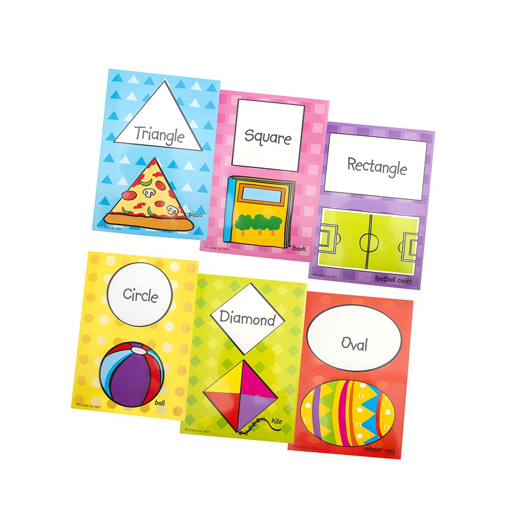 C.S. Kids Shape Learning Cards for Kids, Teacher and Parent Educational Cards | Basic Shapes Flashcards (Pack of 6) PP03