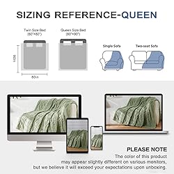 PU MEI Sage Green Fleece Throw Blanket for Couch